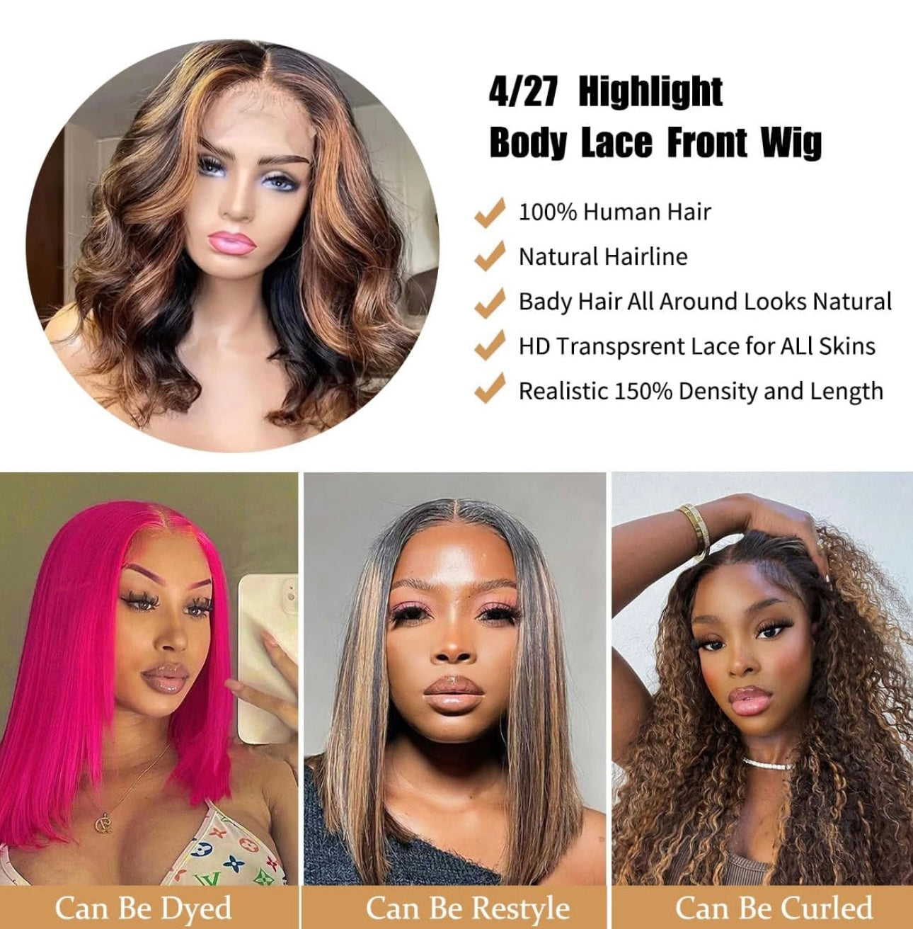 ISEE HAIR HD Lace Front Wigs for Women...