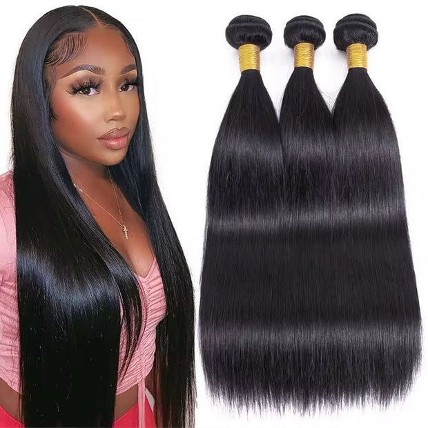 Brazilian hair 3 pcs straight 100% virgin human hair bundles