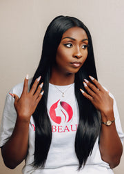 Straight 13x4 lace frontal wig human hair