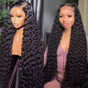 Deep  wave 13x4 lace frontal wig human hair