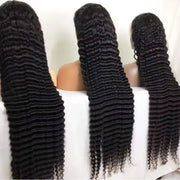 Deep  wave 13x4 lace frontal wig human hair