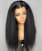 Kinky straight 13/4 Lace Frontal wig Human Hair