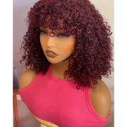 Curly wigs with Band – Brown Highlight Variant